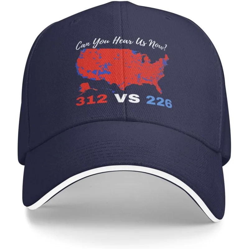 

312 Vs 226 Can You Hear Us hat Trump Won Accurate Map of 2024 Election Baseball Cap