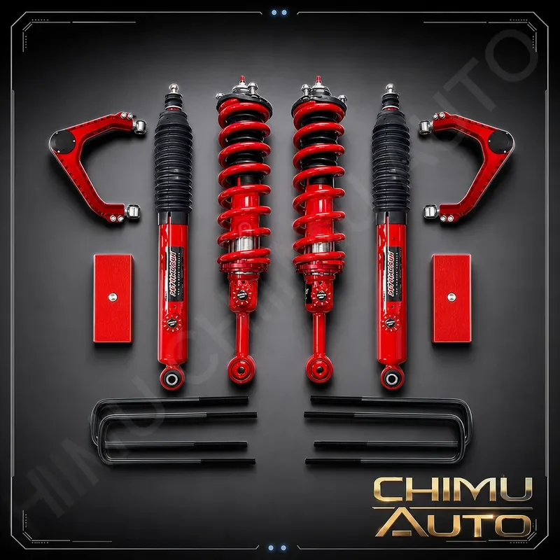 【CHIMU AUTO】Adjustable Lift Suspension Kit for Toyota Hilux with Coilover Shocks, Control Arms and Rear Lift Pads