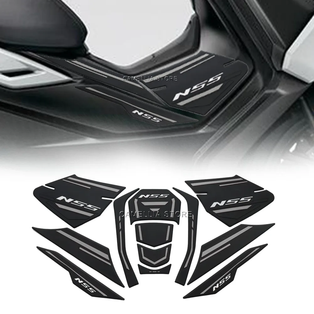 

Наклейка-накладка на топливный бак для мотоцикла Honda Forza NSS350, водонепроницаемая, черно-белая, противоскользящая, боковая накладка на топливный бак мотоцикла.