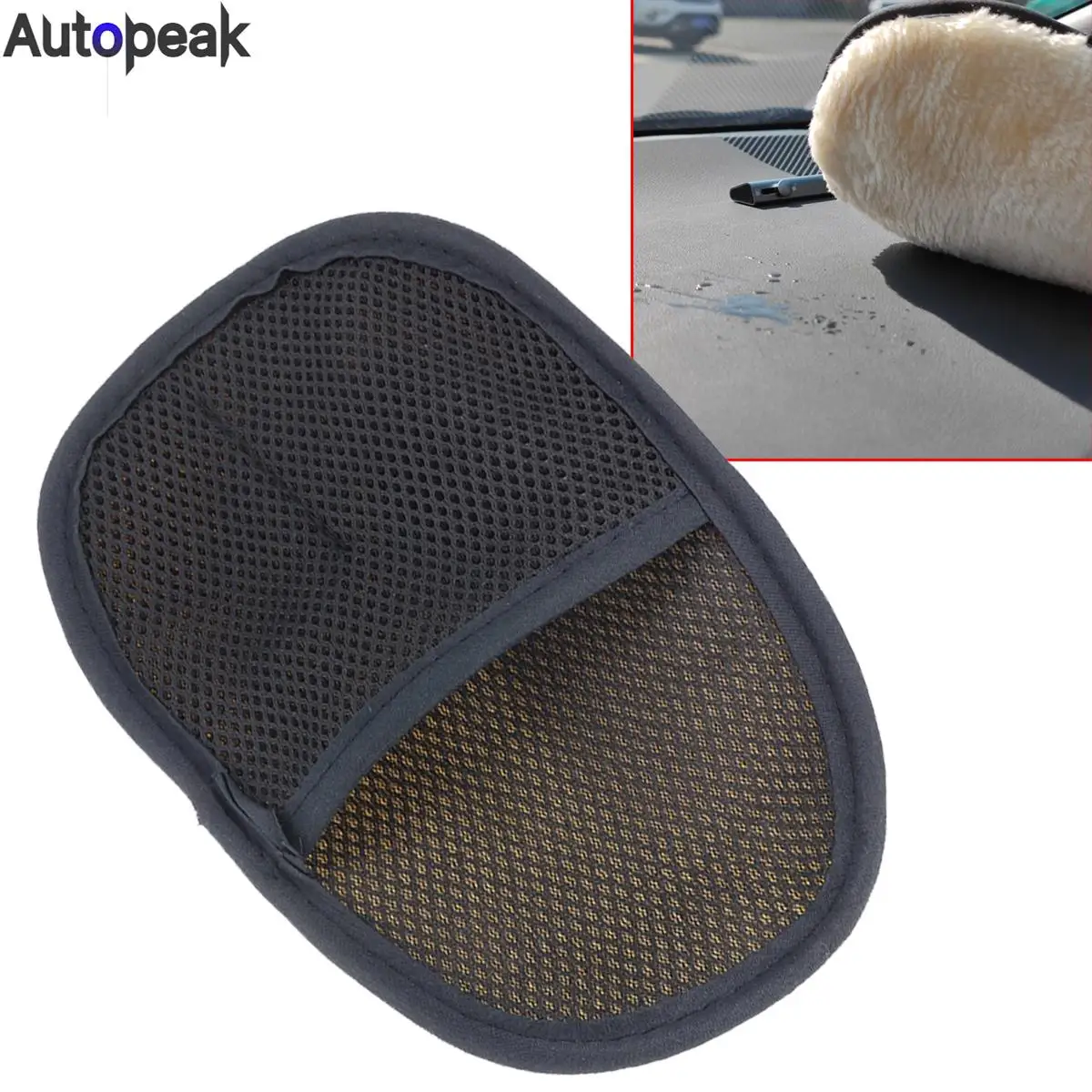 

15*24cm Car Styling Washing Wool Glove Soft Cleaning Brush Sponge Pad Polishing Cloth Multifunctional Motorcycle Washer Care Rag