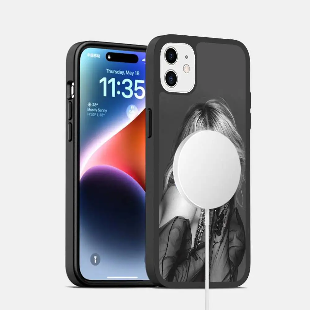 حافظة هاتف سيدني S-Sweeney حافظة مغناطيسية لهاتف آيفون 16 14 13 12 11 15 Pro Max Plus لغطاء الشحن اللاسلكي Magsafe