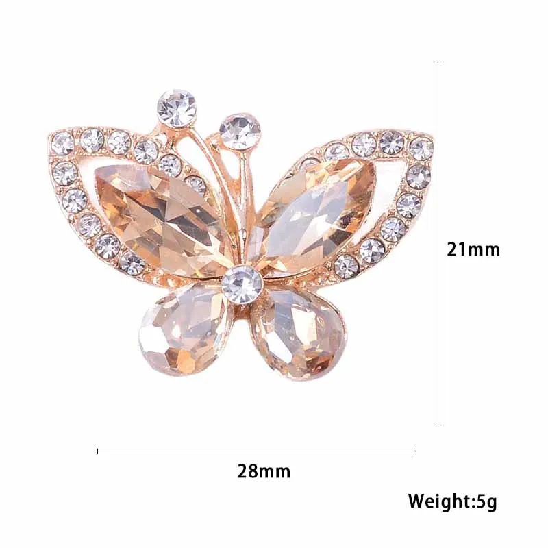 Borboletas coloridas Flat Back Appliques Rhinestone, Metal Mix Resina, DIY Wedding Scrapbook Craft, Home Art Decorações, Novo, 10Pcs