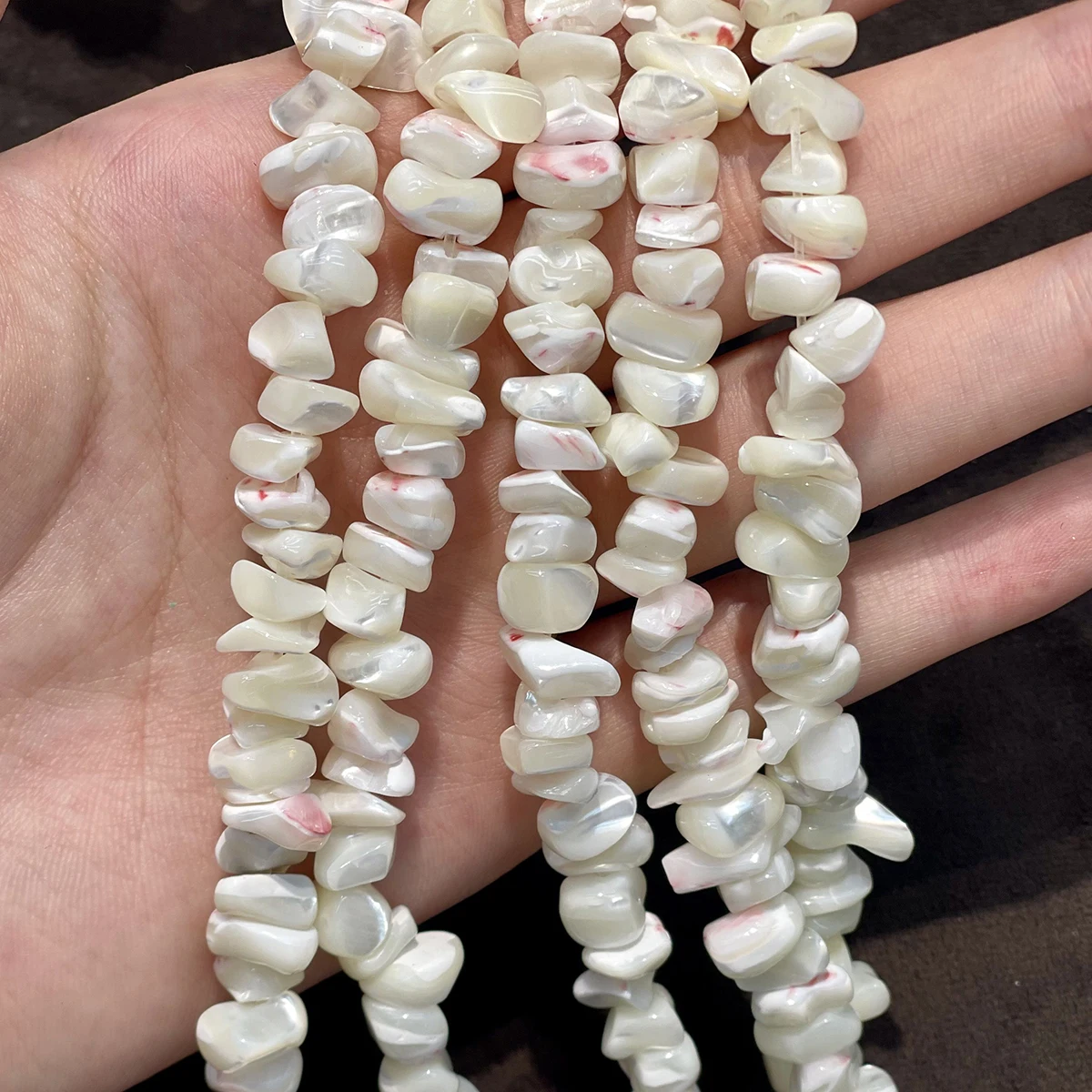 18CM Strand Natural Irregular Shell Beads Loose Semi‑Finished Beads for DIY Necklace Bracelet Jewelry Making Accessories