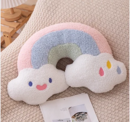 Ultra Soft Heart Pillow for Girls - Sleep Support Pillow, Unicorn Lumbar Cushion for Sofa, Office Nap Pillow, Pumpkin-shaped Bac