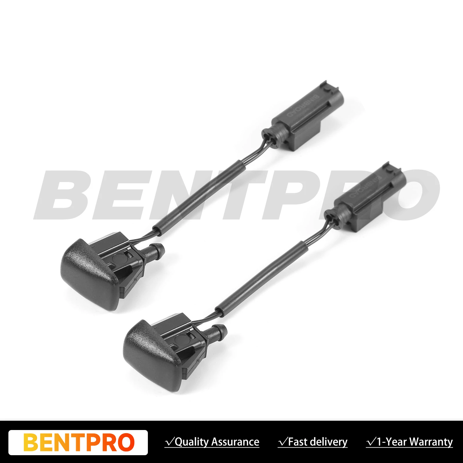 

2Pcs For BMW 5 Series E60 545i 550i M5 Black Windshield Washer Nozzles 61667046060