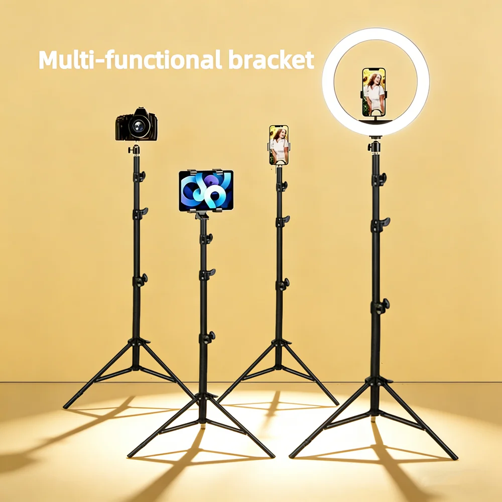 Roreta 160cm Mobile Phone Live Support Photo Tripod Multi functional Video Recording Selfie Landing Tripod Stand