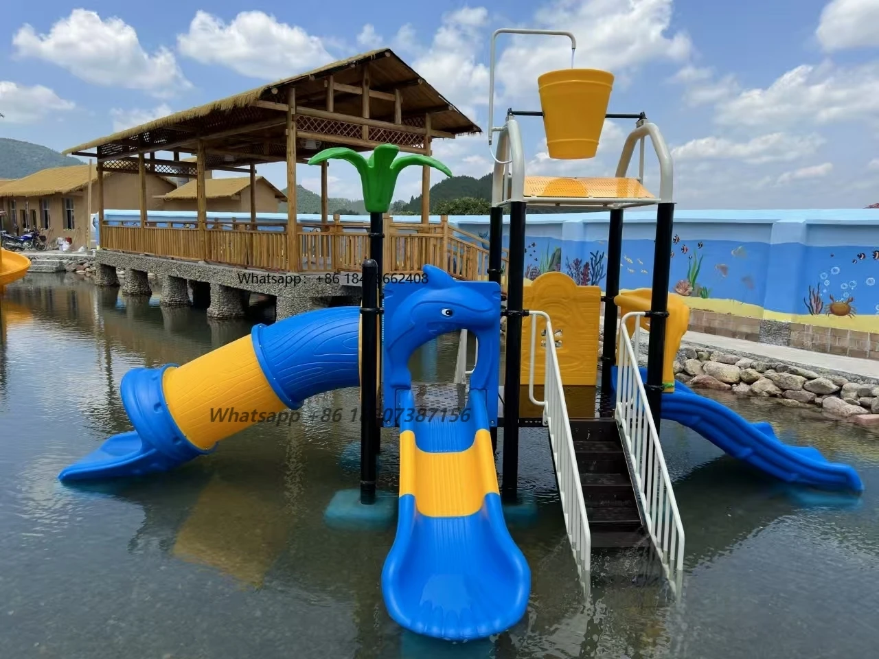 Fun Water Park Games Swimming Pool Kids Water Slide for Sale