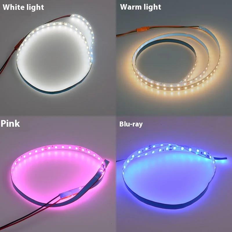 led soft light strips, ceiling-mounted long light sources, home lighting, flexible white light, warm white, blue and pink