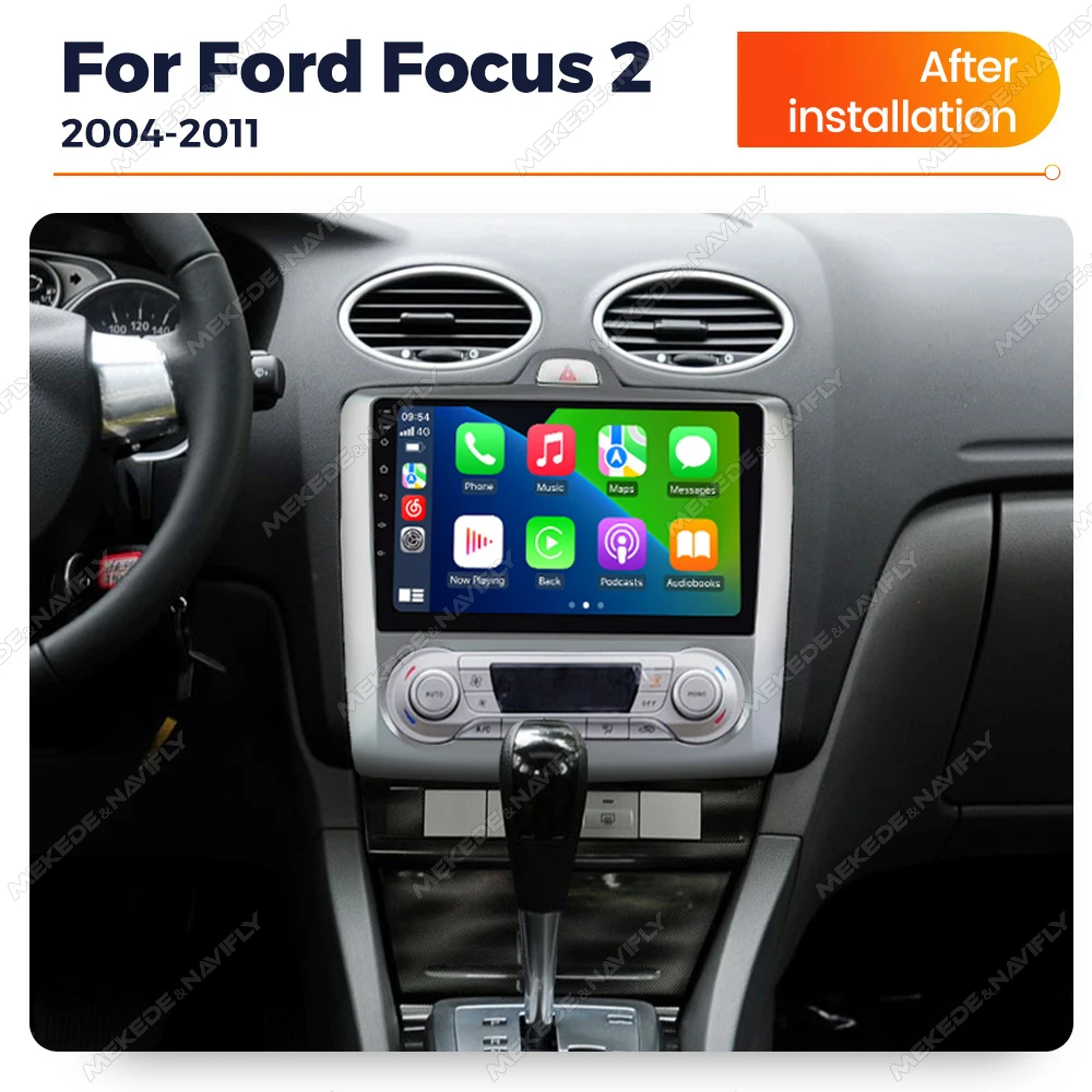 Autoradio Android 14 para Ford Focus 2 3 Mk2/Mk3 2004-2011 Radio automática para coche reproductor de vídeo Multimedia GPS unidad principal Carplay Auto