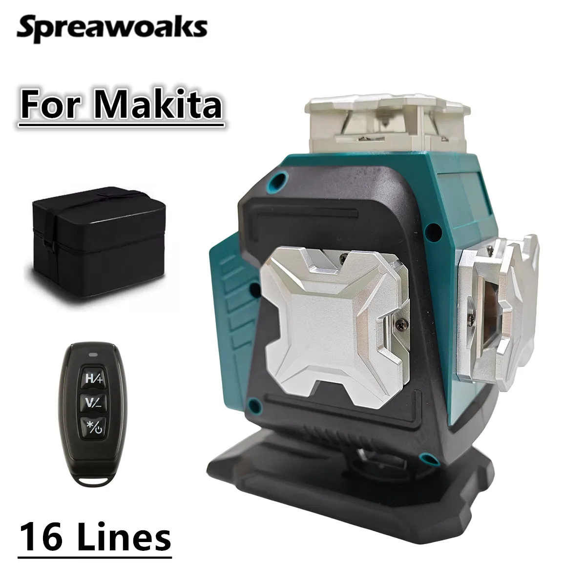 16 Lines Laser Level Remote Control  4D 360° Self-leveling Horizontal Vertical Tool With Pulse Mode For Makita 18V Battery