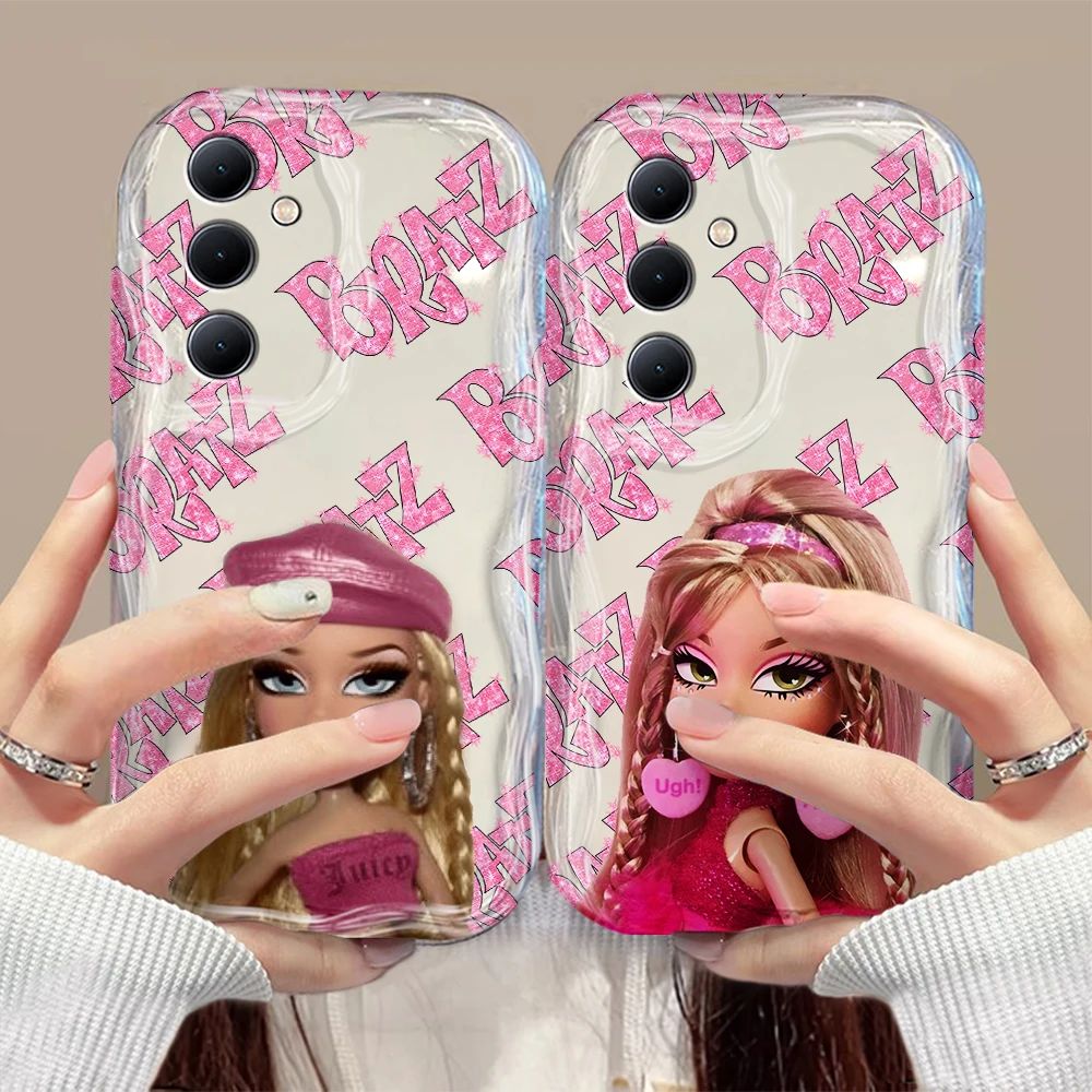 Cute Girl Bratzs Doll 3D Wave Case For OPPO Realme 12 11 10 9 8 7 7i 6 5 Pro Plus C67 C65 C55 C31 C35 C11 C12 C15 C20 C21Y Cover