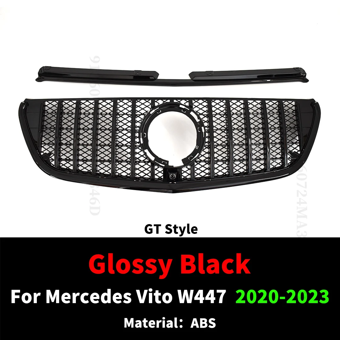 Gemodificeerde accessoire Diamond GT-stijl grille geschikt voor Mercedes Benz Vito W447 2015-2023 motorkap grille midden mesh