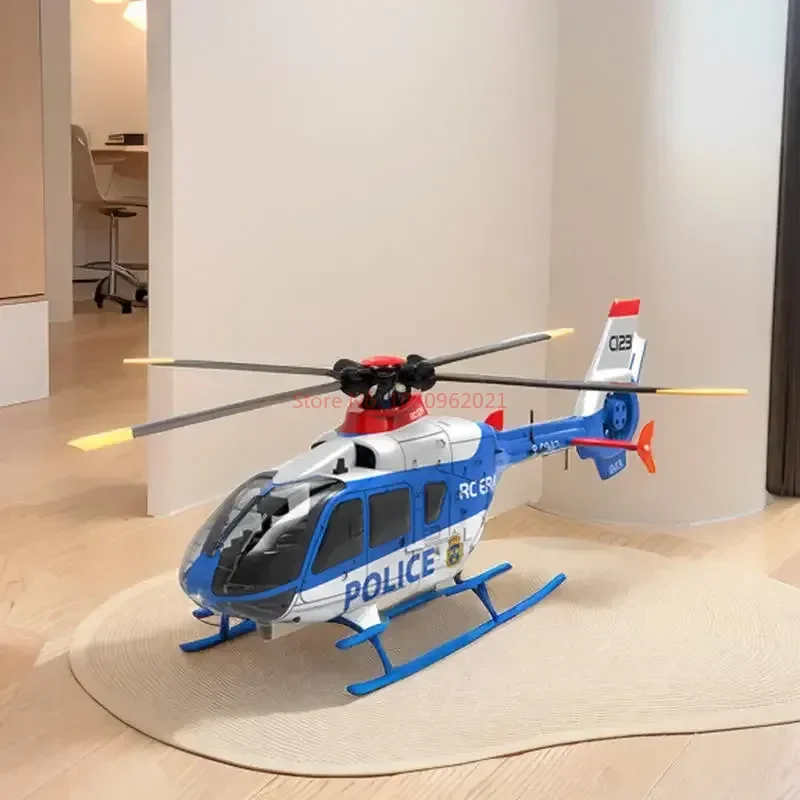 Helicóptero de controle remoto, aeronave simulada, modelo com True Channel, Dual Brushless acionamento direto, seis canais, C123