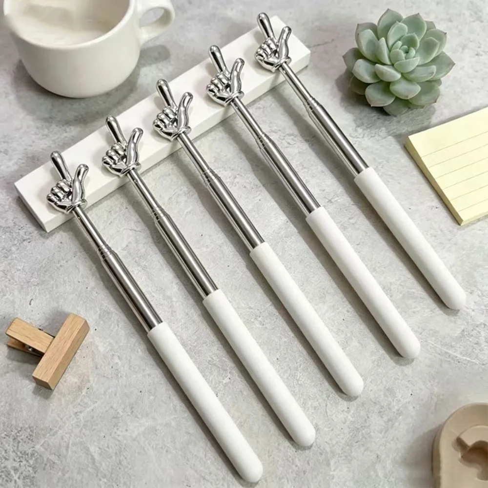 Portable Non-Slip Handle Retractable Reading Stick Finger Design Extendable Teaching Stick Pointing Rod Kids Reading