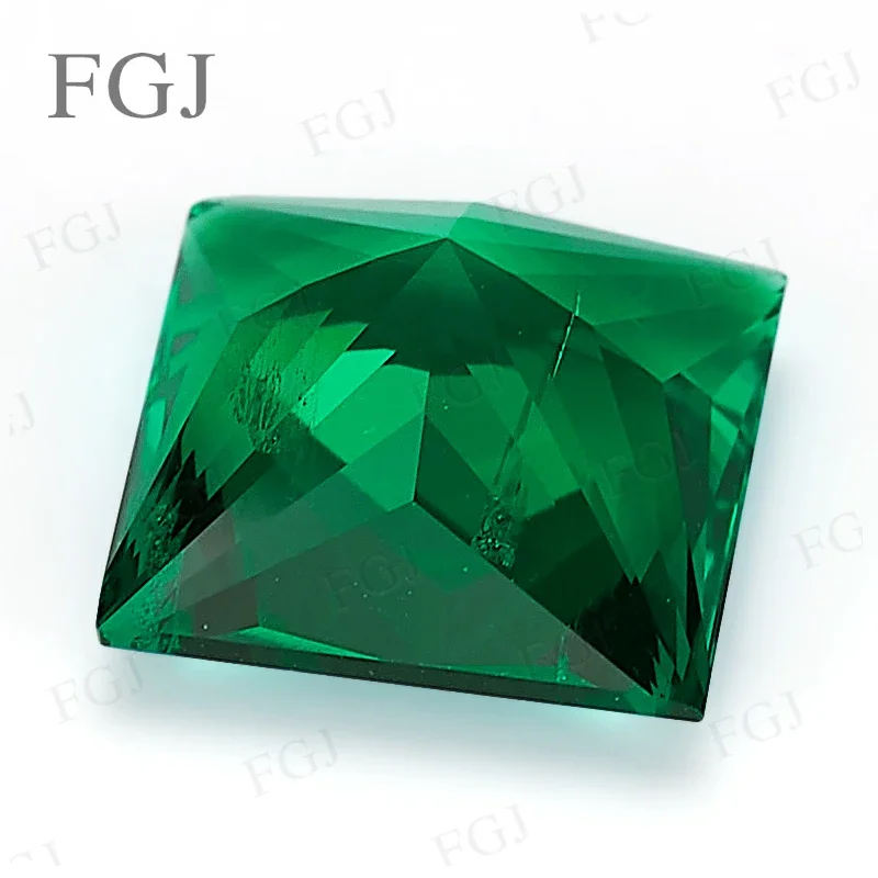 

Green Pear Cut Lab Grown Colombian Emerald Hydrothermal Synthetic Gemstone Inclusions Inside Jewelry With AGL Certificate