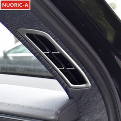 Stainless Steel A Pillar Air Conditioning Vent Frame Decoration Cover Trim For Audi A6 C8 2019-2022 Car Styling Interior