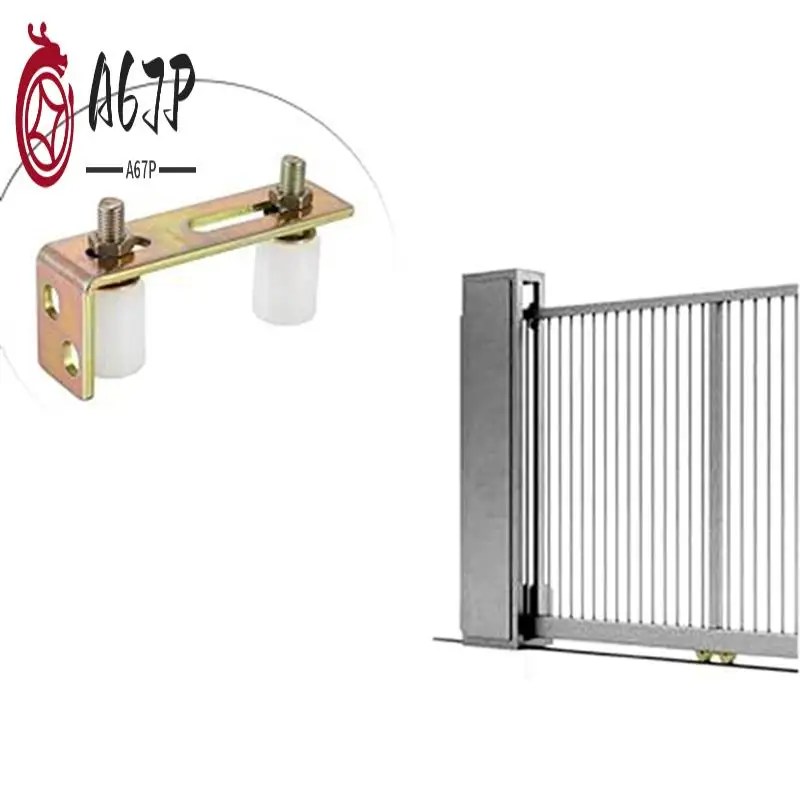 

A67P-1PCS Направляющие ролики для дверей патио Направляющие ролики для раздвижных дверей с кронштейном L-стойки Регулируемые двойные нейлоновые ролики Прочные