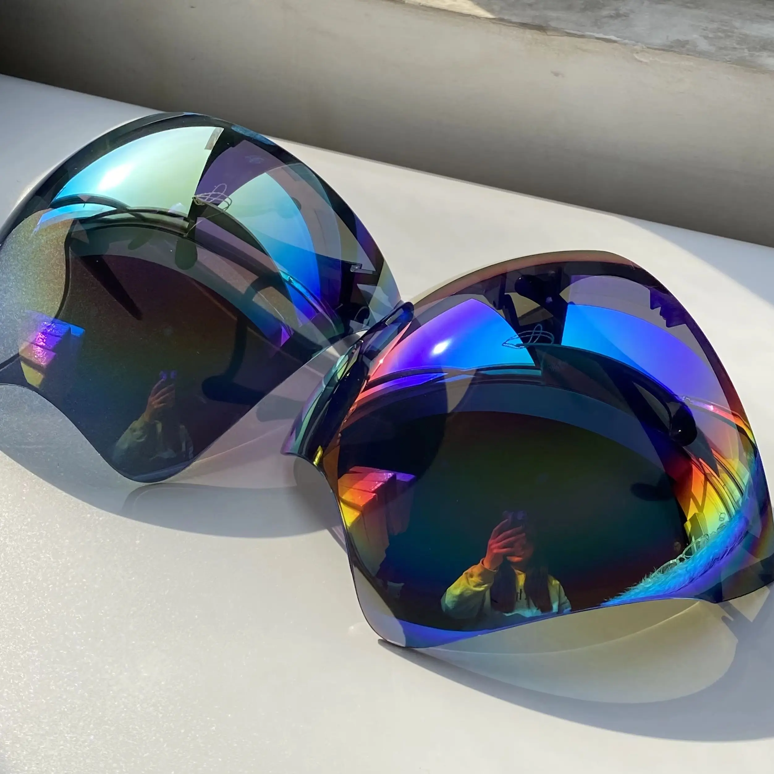 

Faceshield Sunglasses Women Men Protective Glasses Goggles Full Face Covered Spherical Lens Anti-Spray Safety Cycling Sunglasses