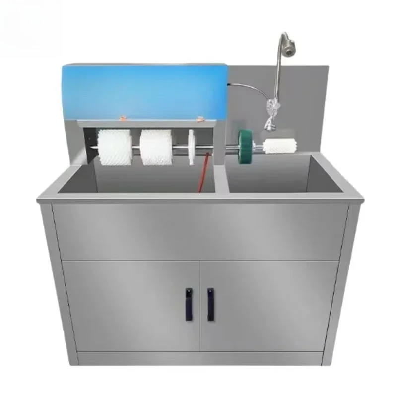 

Multifunctional shoe washer with faucet for rinsing and cleaning shoes