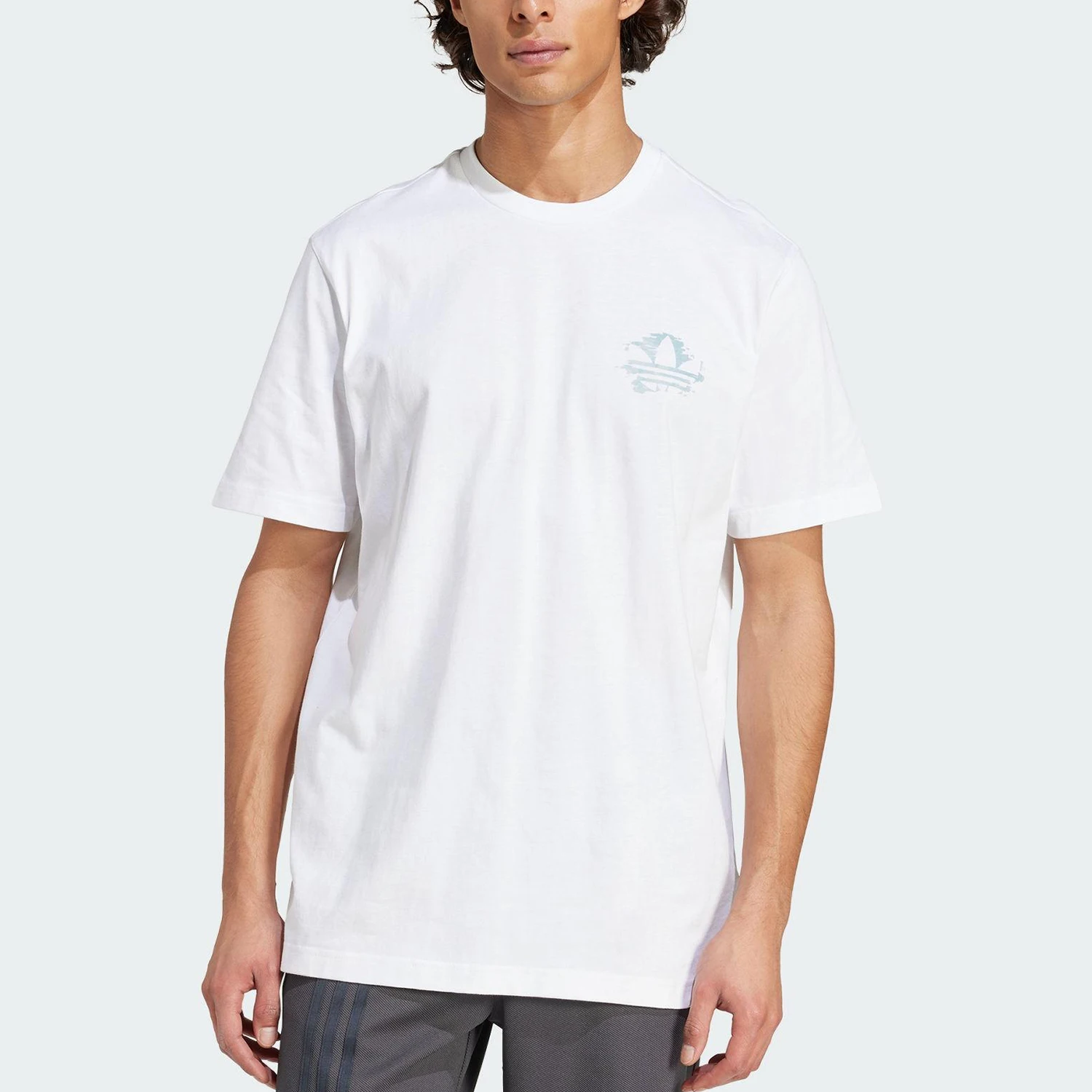 

Adidas genuine 2025 Summer Trefoil Men's Printed Casual Short Sleeve KC4956