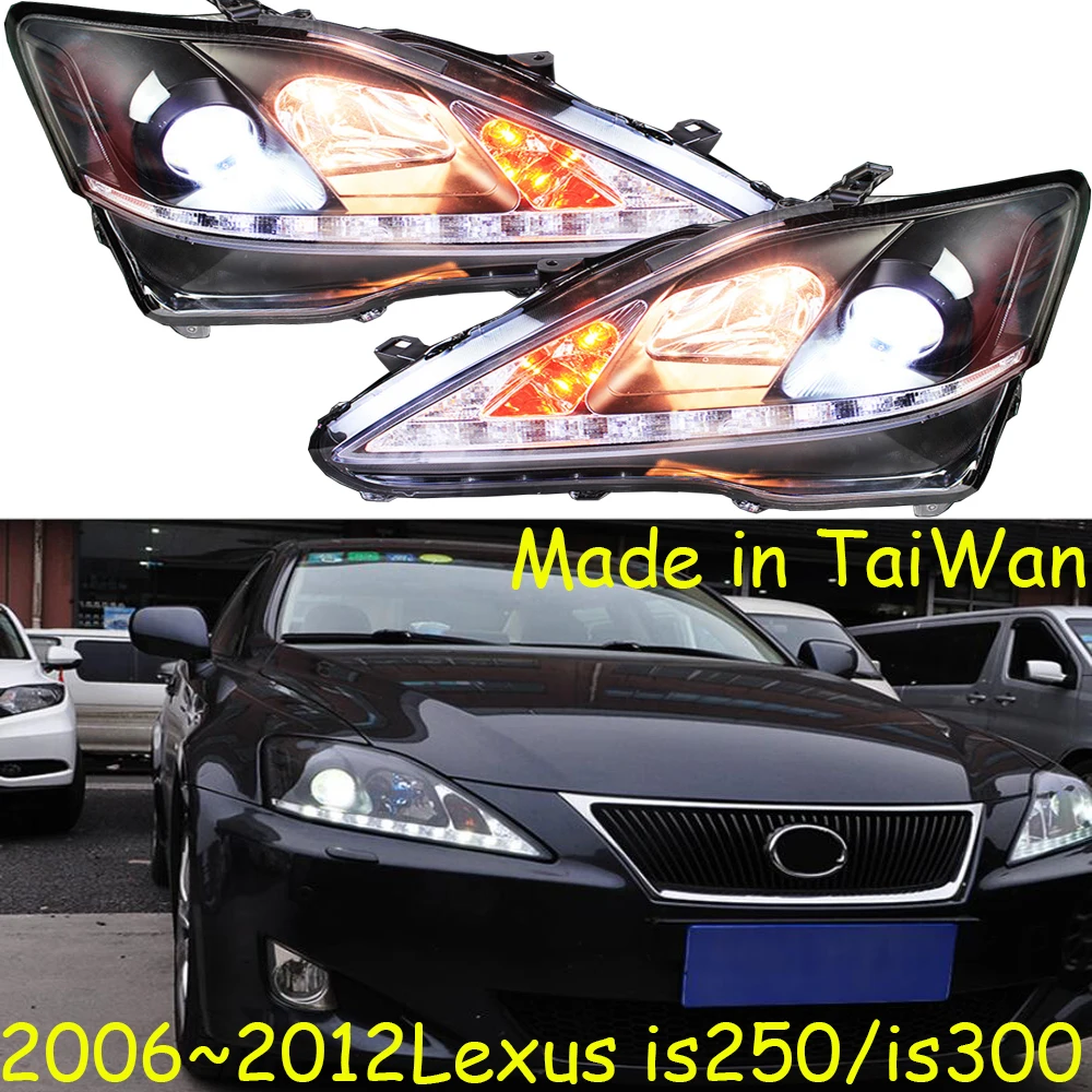 TaiWan car bumper headlamp for Lexuz IS250 IS300 headlight 2006~2012y LED DRL car accessories HID xenon IS250 IS300 fog light