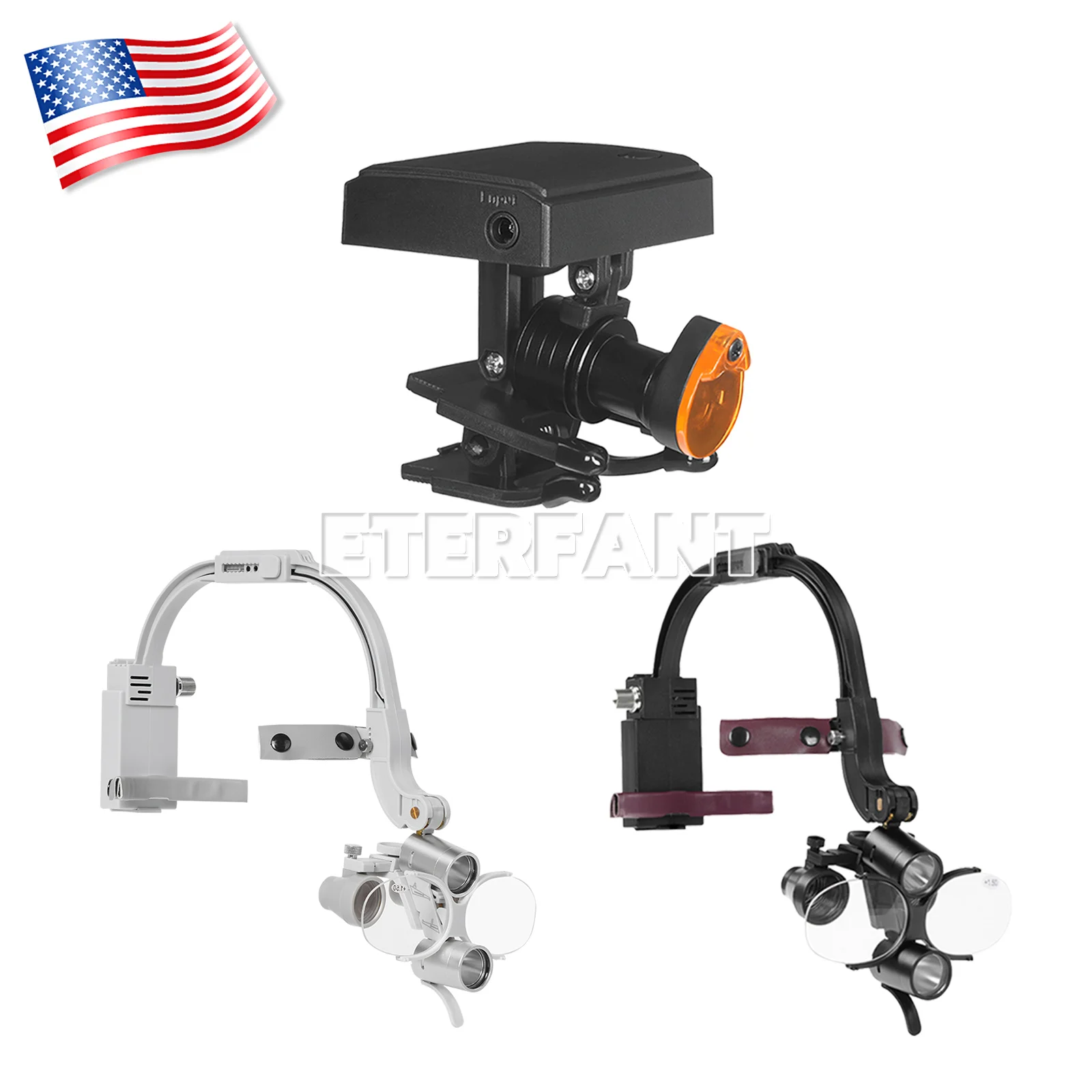 

3.5X-420mm Dental Surgical Headband Binocular Loupes with 5W LED Head Light 2Leds/5W LED Headlight with Filter Binocular Loupe