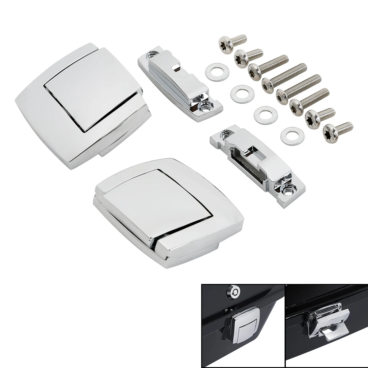 

Motorcycle Razor Chopped King Latches Hinges For Harley Touring Road King Street Glide Road Electra Glide 1988-2013