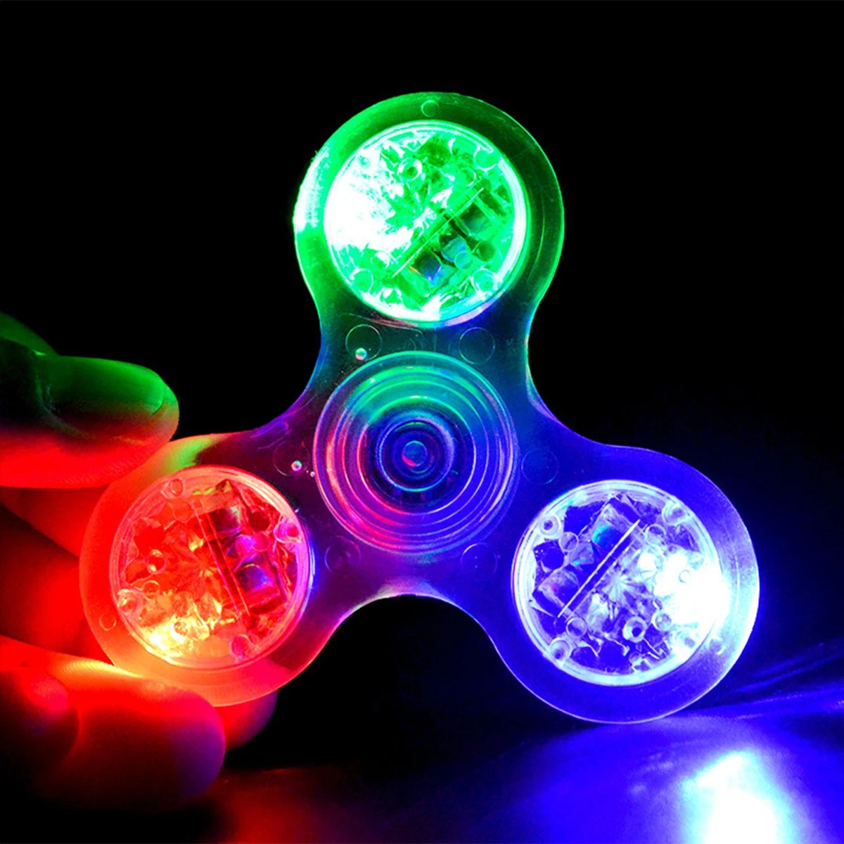 Luminous LED Light Fidget Spinner Hand Top Spinners Glow in Dark Light EDC Figet Spiner Finger Stress Relief Toy For Adults