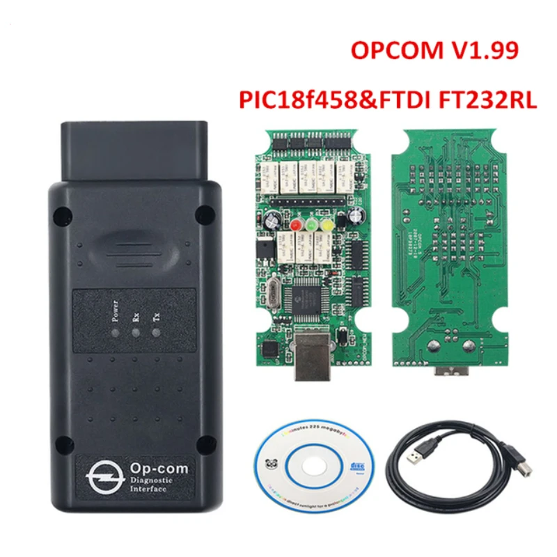 Новый OPCOM V1.99 прошивка для телефона с чипом PIC18f45 OBDII диагностический инструмент для OPCOM OP V1.99 Opcom CAN-BUS считыватель кодов