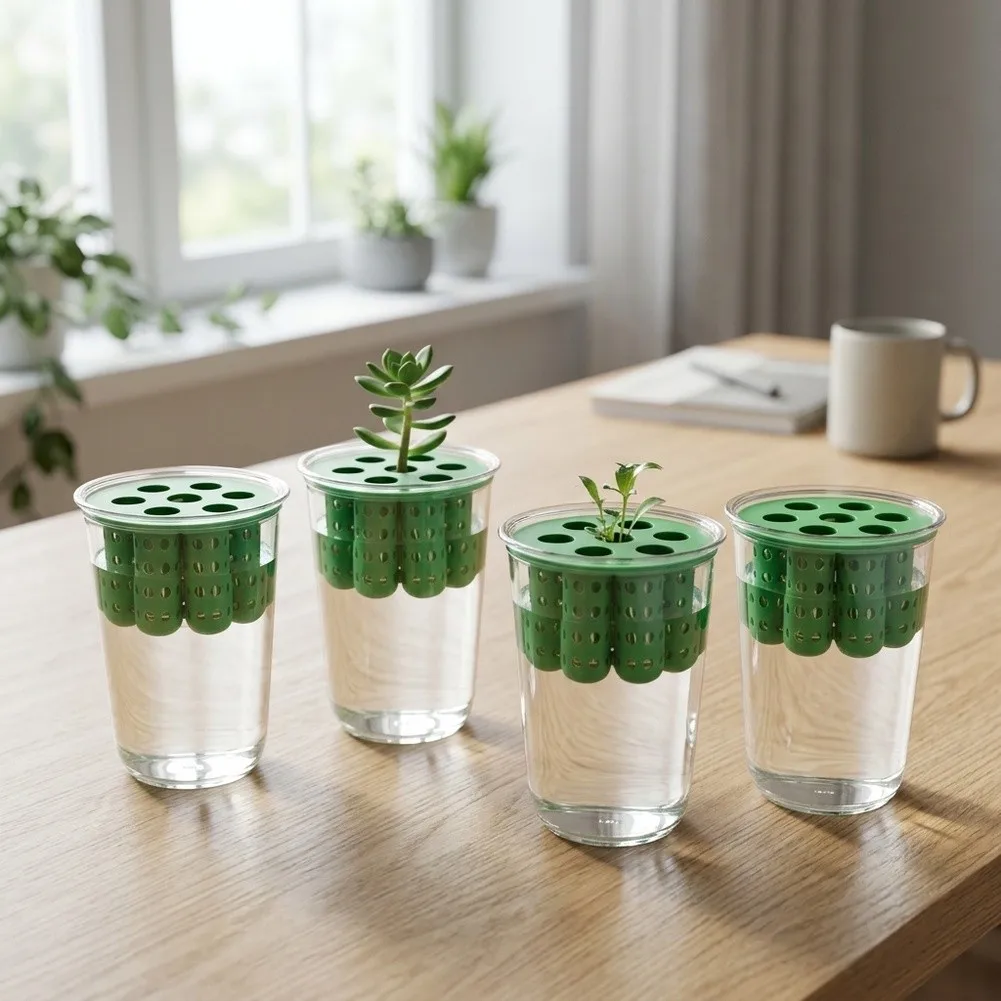 4pcs Green Onion Regrower Sprouting Kits: Grower Container For Windowsill Sprouting Kit For Windowsill Garden Home