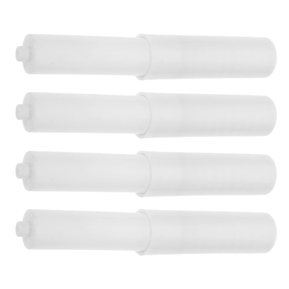 

4pcs Black Mini Toilet Paper Roll Holder Adjustable Spring Rod Center Spindle Bathroom Tissue Core Durability Stability Easy