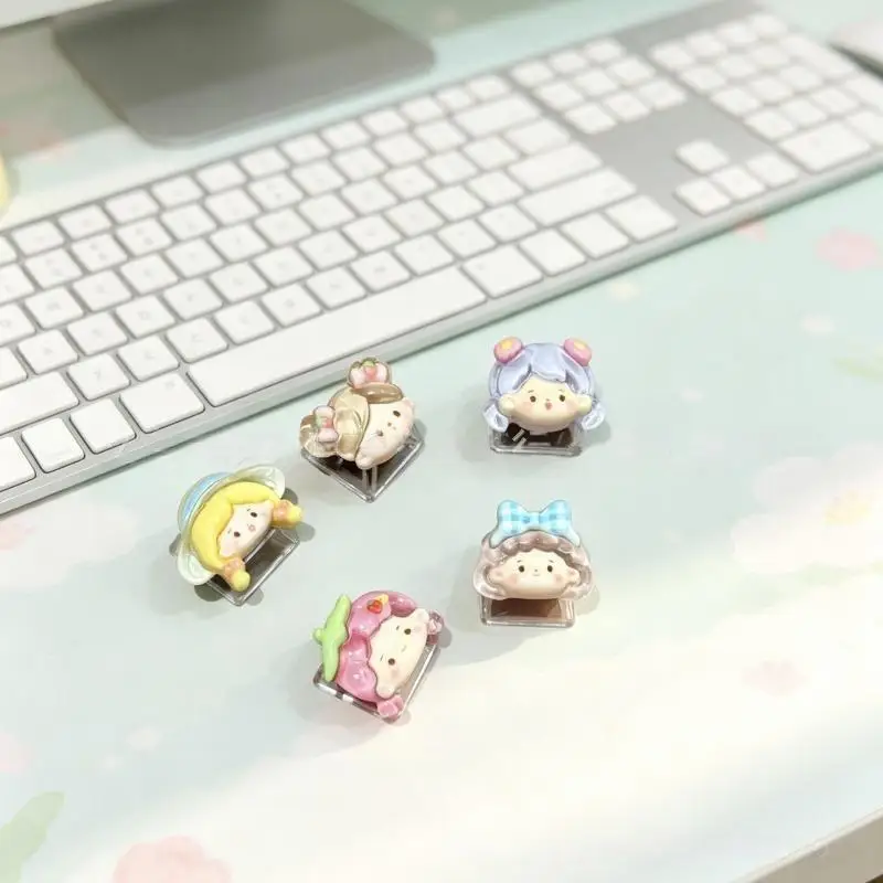 10Pcs Girl’s DIY Keycap Toy For Mechanical Keyboards—a Unique Stress-relief And Emotional Release Tool