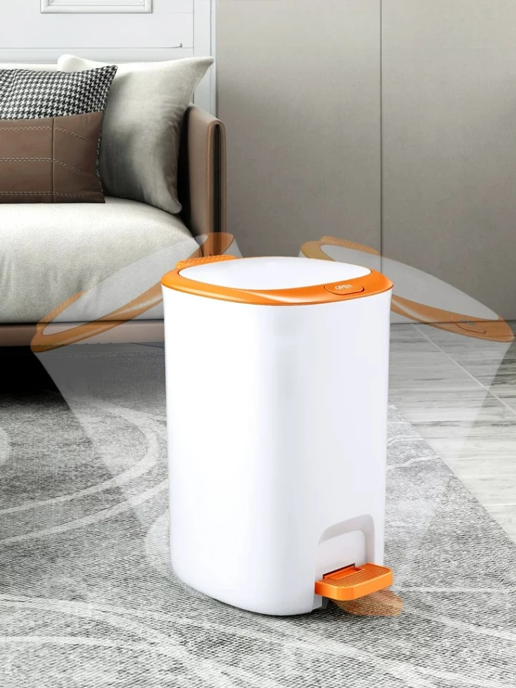 Trash Can With Lid Household New Bathroom Large Capacity Foot-operated Kitchen Toilet Bedroom Living Room Waste Bins