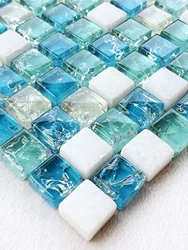 2024  new Building materials ice crack crystal glass mosaic tile bathroom bathroom wall tile background wall pool tile