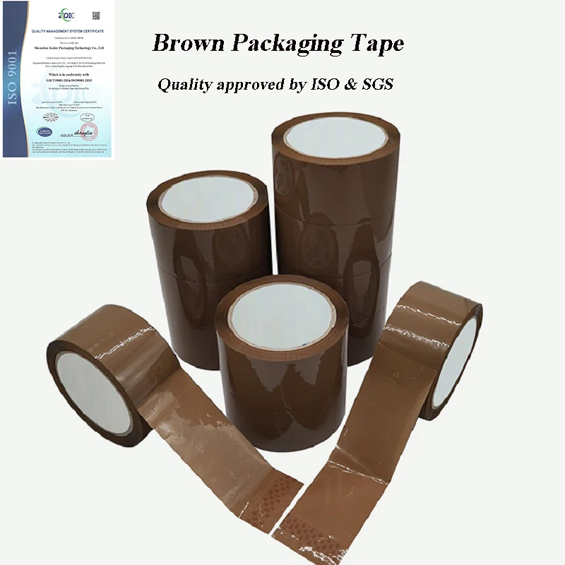 1 Pc 100m/75m Super Bond Brown Packaging Adhesive Tape Shipping Carton Sealing Coffee Sticky Buff Tape for Home  Office School