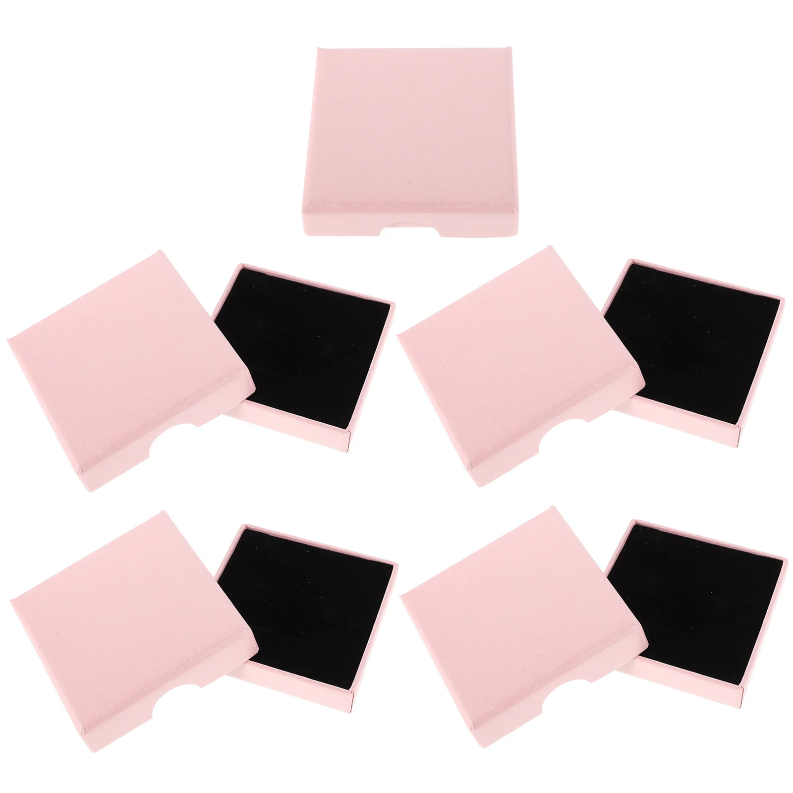 

5Pcs Compact Jewelry Organizer Box Cardboard for Rings Earrings Necklaces Travel Jewelry Box for Women Earring Organizer