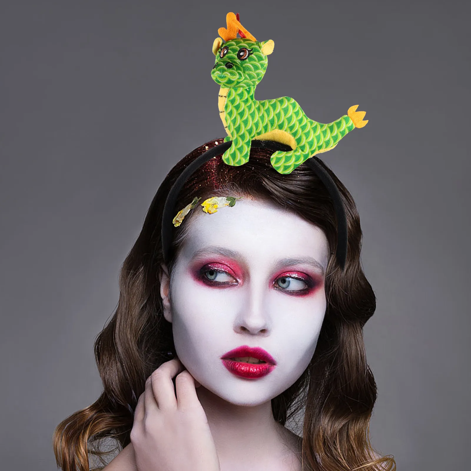 

Dragon Year Headband Cute Dragon Shape Party Hairband New Year Accessories for Adults Holiday Headband Adults Headbands
