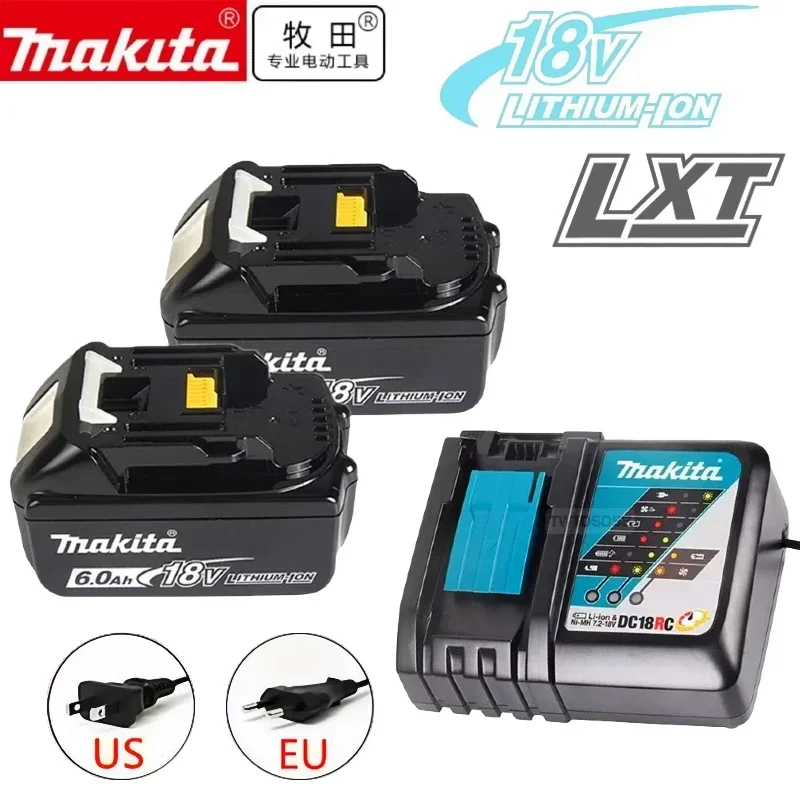 

Makita-100% Original Rechargeable Power Tool Battery, Replaceable LED Lithium-ion, 6.0 Ah 18V LXT BL1860B BL1860BL1850