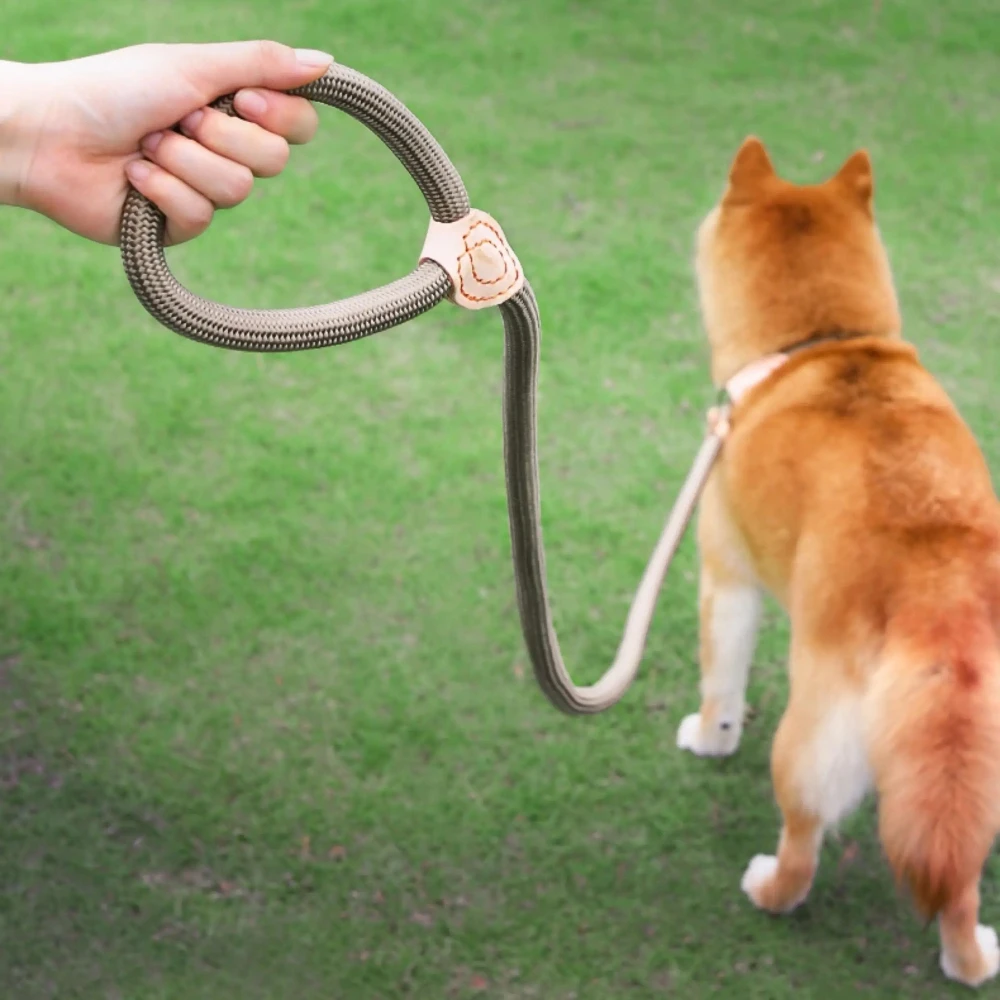 Anti-Pull Dog Leash with Harness No-Escape Slip Lead for Medium Large Dogs Heavy Duty Pet Walking Rope Tangle-Free Training Lead
