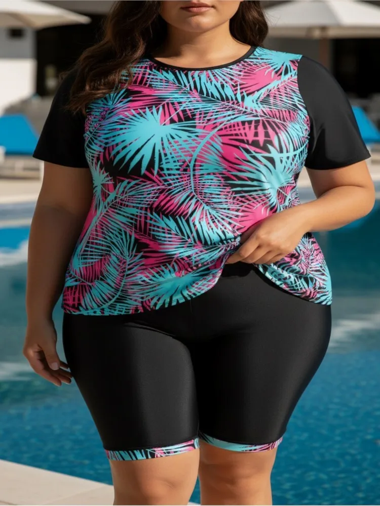 

XL-6XL Plus Size High Waist Bikini Women's Push Up Large Size 5XL 6XL Swimsuit Summer Mujer Tummy Control Swimwear Bikini Sets