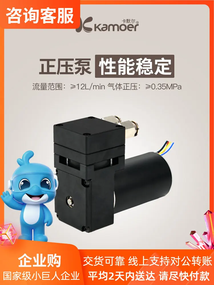 

KAMER Micro-Piston Air Pump 24V Positive Pressure Vacuum Pump Membrane Pump Small Gas Pressure Pump KZP12 for Industrial Use