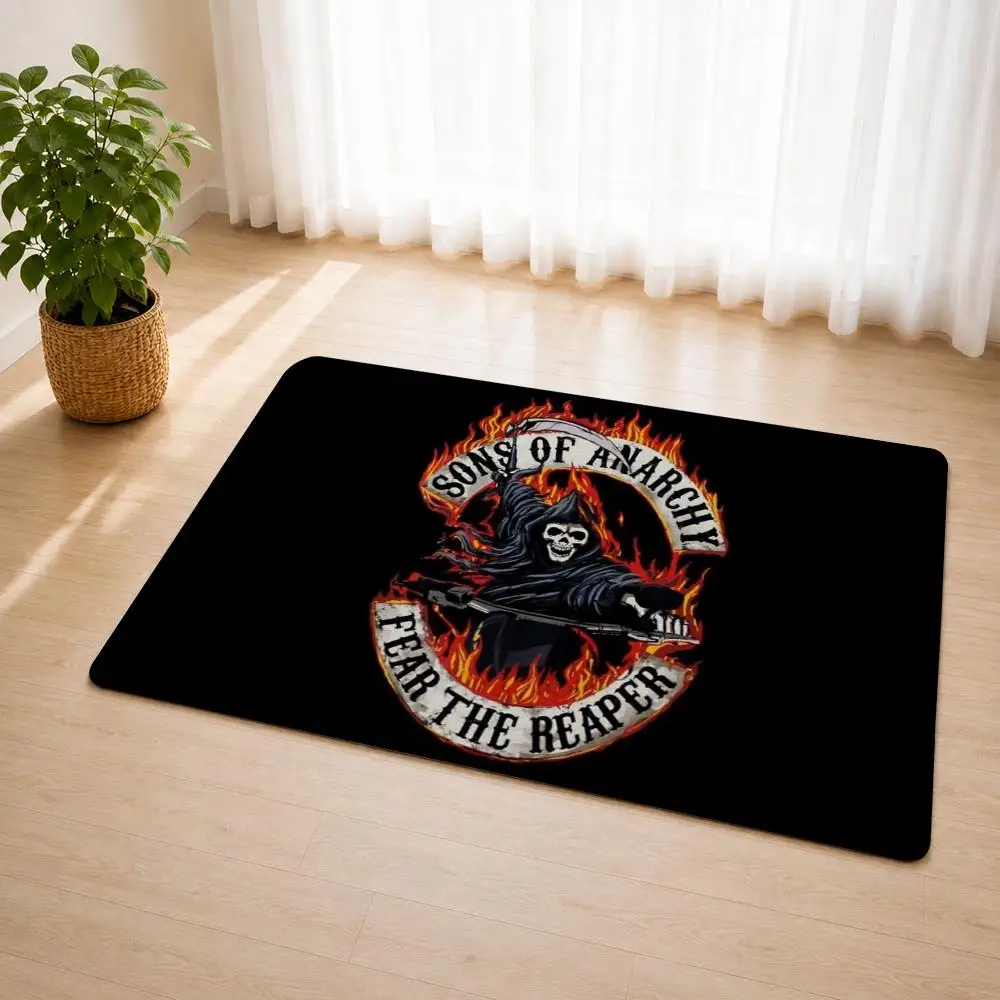 Sons Of A-Anarchy COOL Floor Mat Flannel Rug Soft Non Slip Door Mat For Bathroom Bedroom Kitchen Living Room Home Decor