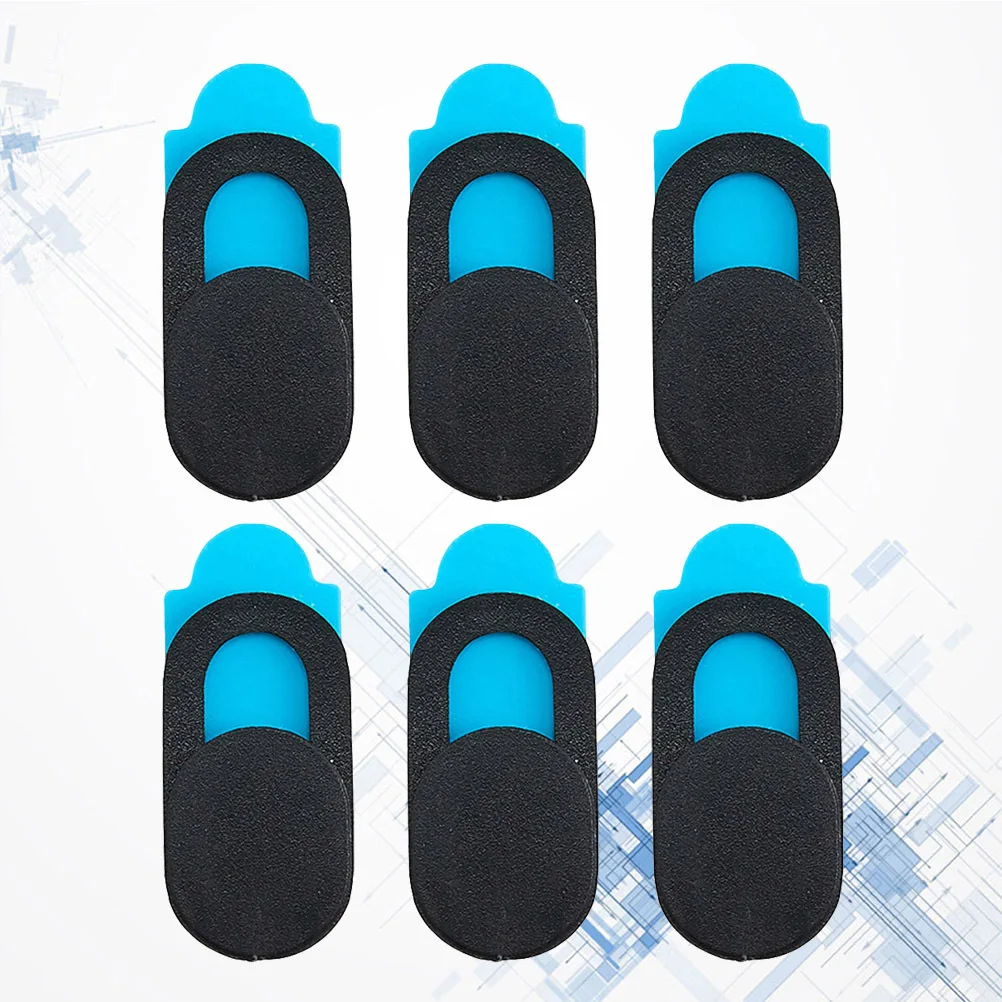 6pcs Webcam Cover Black Plastic Slider For Computer Laptop Tablet Web Camera Protection Privacy Security Abs Video
