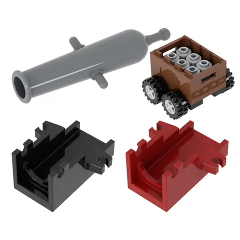 Cannon Gun Building Blocks 2527 84943 Kids Assembled Toys MOC Military Handmade Design Bricks ABS Plastic Compatible Major Brand