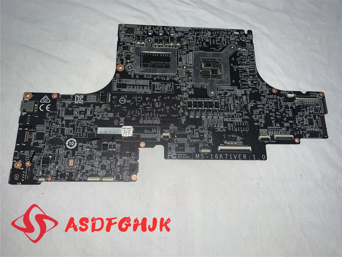 Original MS-16K7 MS-16K71 For MSI GS63 GS73 GS63VR GS73VR Laptop MAINBOARD WITH I7-8550H AND N18E-Q1-KB-A1 100% working