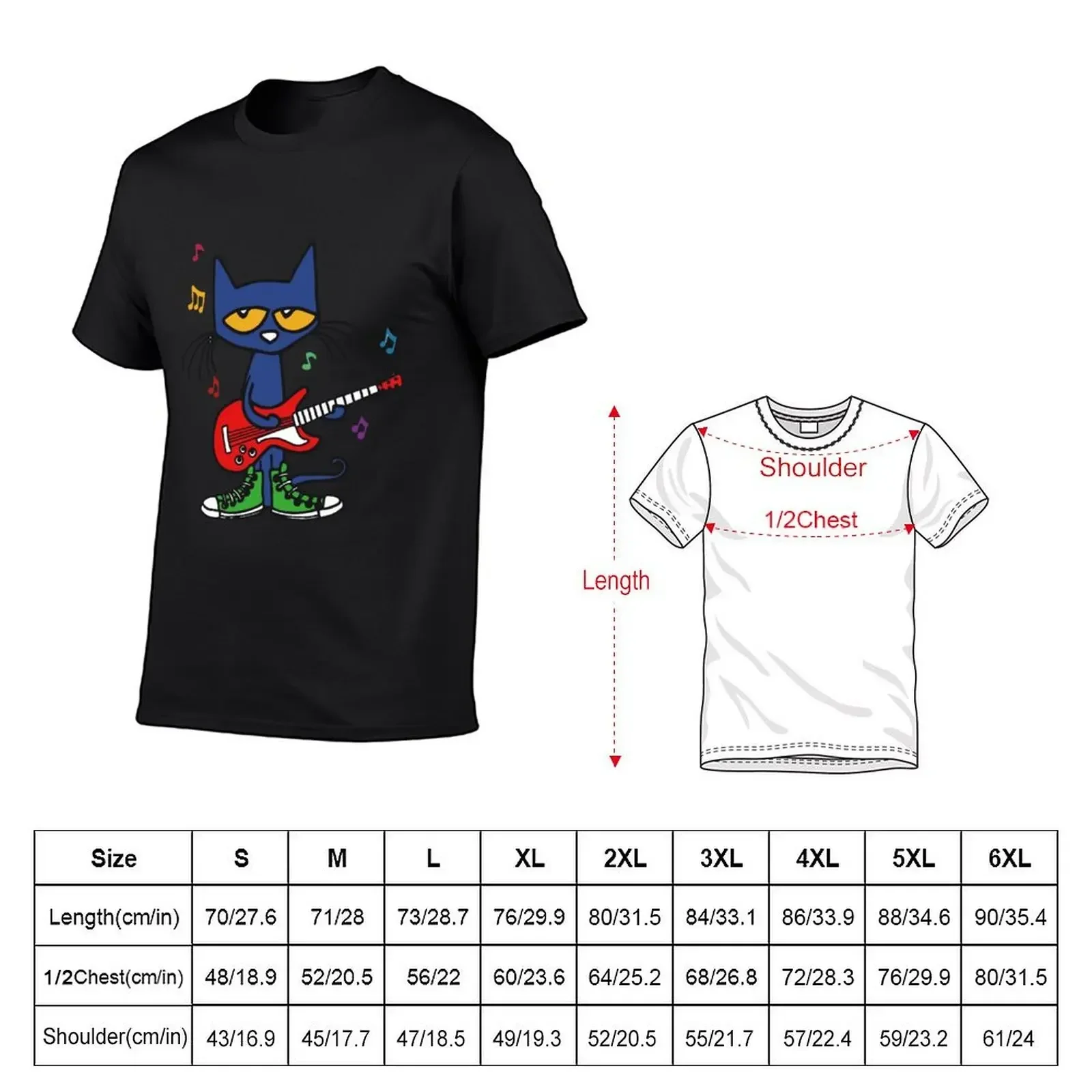 Pete the cat singing T-Shirt graphic tee shirt customs design your own mens graphic t-shirts funny