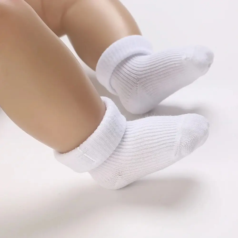 Soft Cotton Lace Socks White Baptism Socks Breathable 0-18 Month Photography Prop Sock Infant