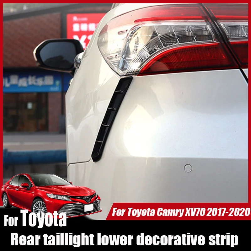 

For Toyota Camry XV70 2018 2022 2023 Rear bumper taillight lower decorative strip stickers Automotive exterior modification