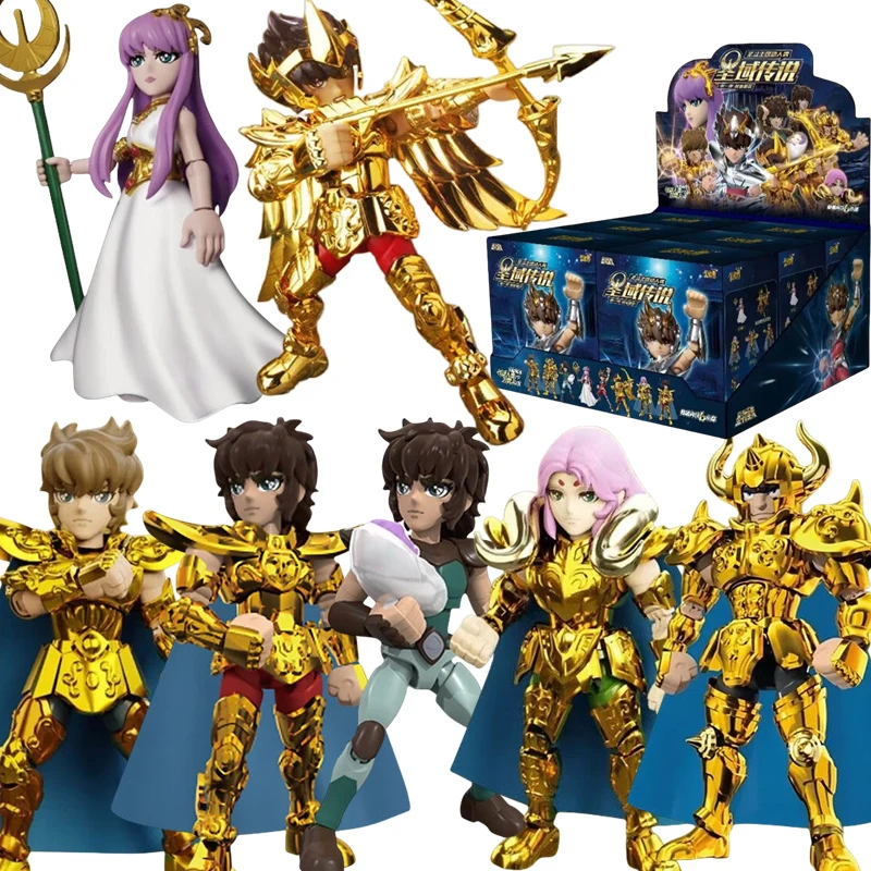 Original Saint Seiya Aiolos Shura Sagittarius Seiya Athena Aldebaran Gold Cloth Taurus Toy Assembled Action Figure Anime Gift