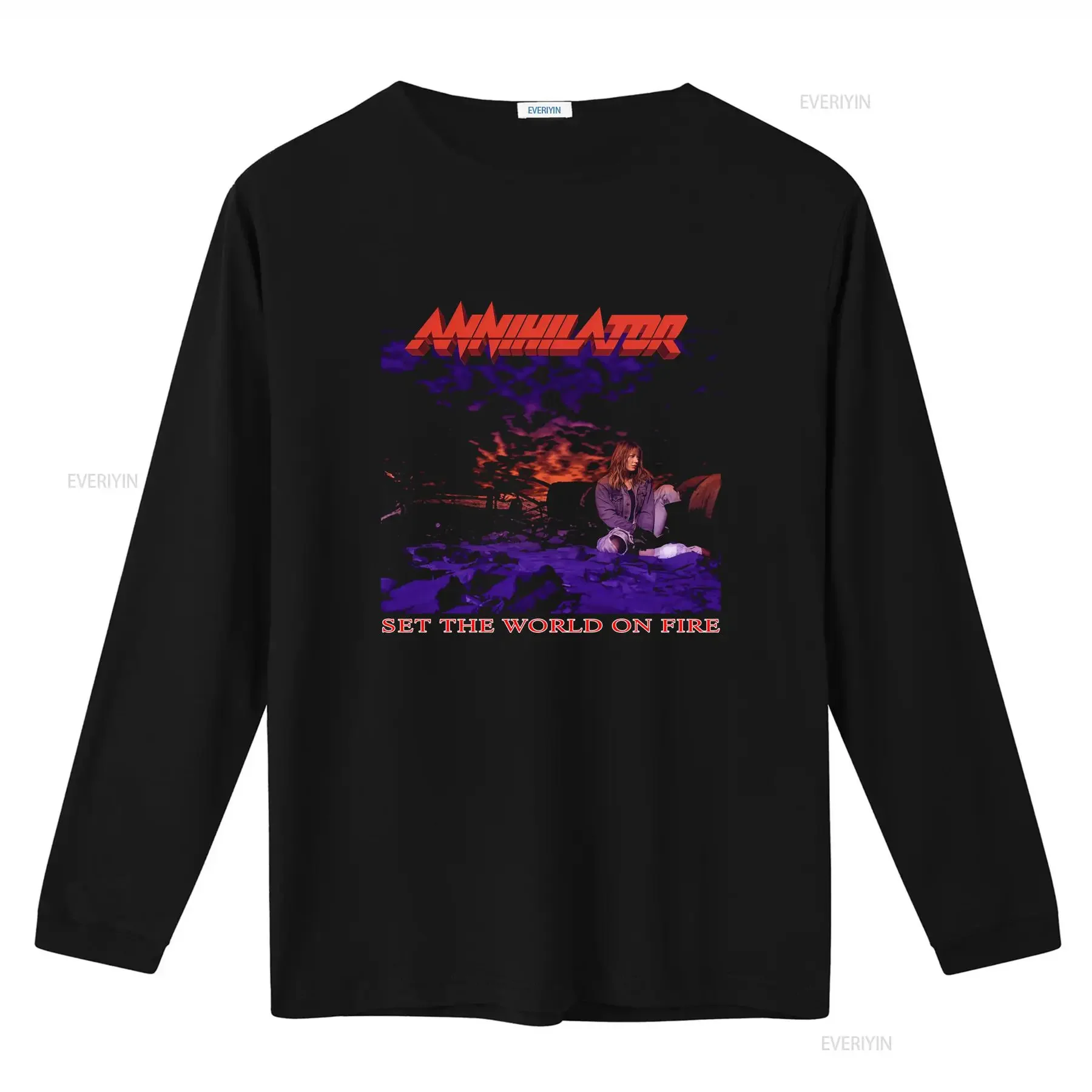 Limited Edition NEW Popular Annihilator Set the World on Fire Canadian Rock Band T SHIRT S 4XL vintage Washed Stretched